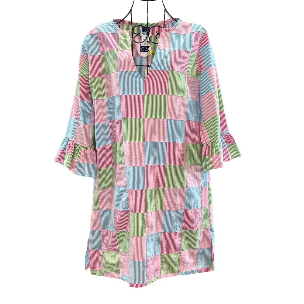 NEW Just Madras Beach Coverup Sanibel Resortwear Tropical Pastels Size Small